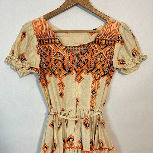 VTG DeLoris Square Dancing Dress Western Rockabilly Swing Circle Eyelet Lace - Picture 5 of 9